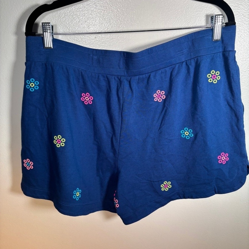 NWT Lilly Pulitzer Landyn Kylar Knit Short Sz XL Navy Daisy Embroidered Lounge - Picture 7 of 8